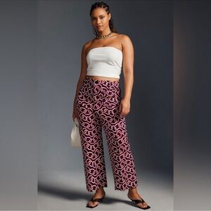 Anthropologie Maeve Colette Cropped Pants. Navy Sailor Knot. - 22